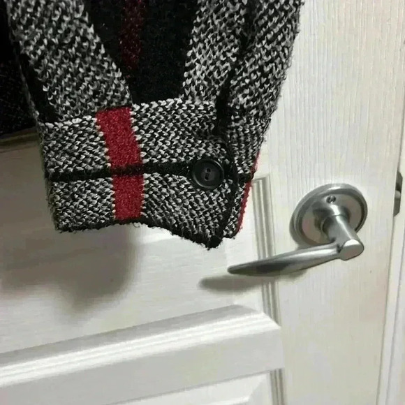 Rachel Zoe knit plaid shacket  sweater L - Picture 5 of 7
